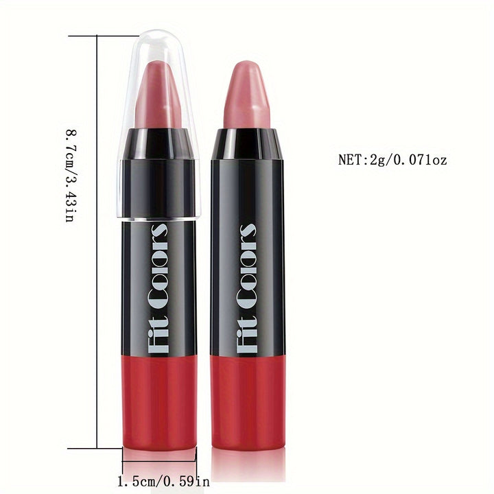6 pieces, crayon lipstick, matte lipstick, easy coloring lipliner, durable easy coloring moisturizing lipstick for Halloween - Total Trends Fusion
