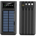 2024 Super 10000mAh USB Portable Solar Power Bank External Battery Charger For Cell Phone, Solar Mobile Power, Mobile Power, Portable Charger For All Devices - Long Lasting, Travel Camping, LED Flashlight - Total Trends Fusion