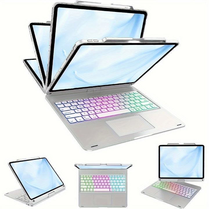 Touchpad Backlit Keyboard Case With Rotation For iPad Pro 12.9" 4/ 5/ 6th Gen 2022 - Total Trends Fusion