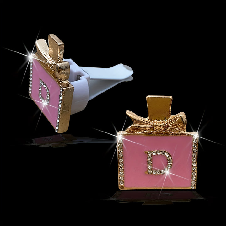 Elegant Diamond Perfume Bottle Car Air Freshener: Women'S Car Air Freshener with Fragrance Source - Scented Slips for Your Car'S Air Conditioning Blade - Total Trends Fusion