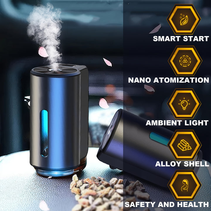 Smart Car Air Aromatherapy Diffuser, Fragrance Car Air fresheners with Three Adjustable, Humidifier Essential Oil Diffuser for Vehicle