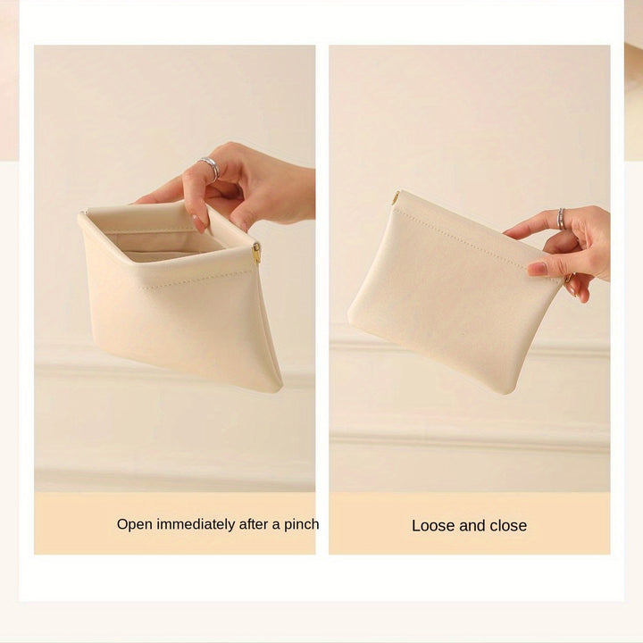 Portable And Efficient Cosmetic Bag, With Intelligent Automatic Closing Super Durable And Spacious Cosmetic Bag, With Automatic Closing, Convenient For Packaging And Travel