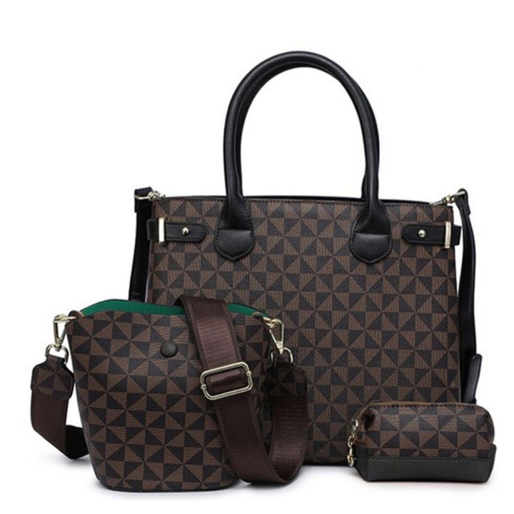 3PCS Womens Tote Bag Crossbody Bag Satchel Purses Large Capacity Handbags Fashion Shoulder Bag Commuter Work Bag - Total Trends Fusion