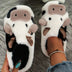 Women's Fashion Cow Style Slippers Fall And Winter Leisure Warm Home Non-slip Slippers christmas gifts for women
