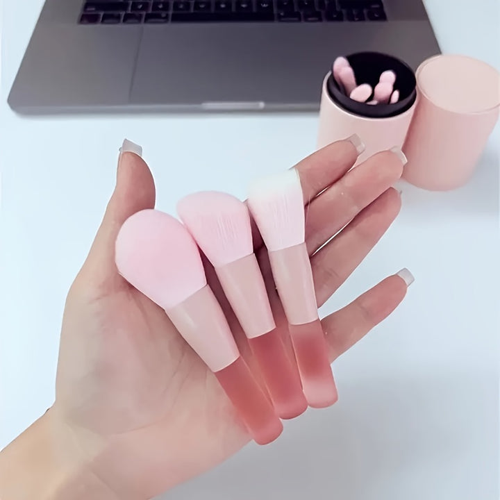 Portable Travel Supplies Mini makeup brush set, Loose Powder Brush Contour Brush Eyeshadow Brush Eyebrow Brush Concealer Brush Kit, Professional Makeup Brushes Essential Cosmetics Ideal Gift - Total Trends Fusion