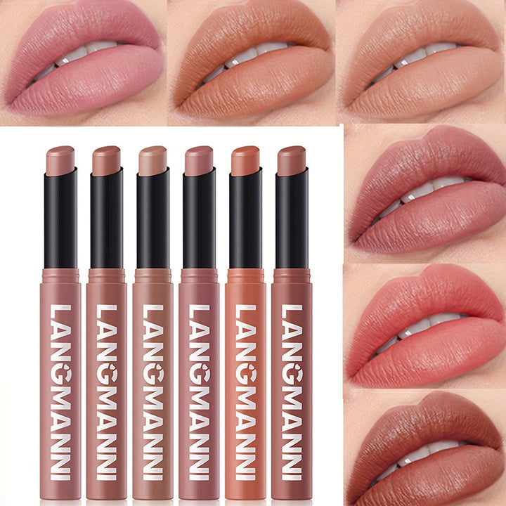 6pcs Matte Lipstick Pen Set - Long-Lasting, Moisturizing, Easy to Color, Natural Shine, Hydrating Formula - Perfect for Everyday Use - Total Trends Fusion