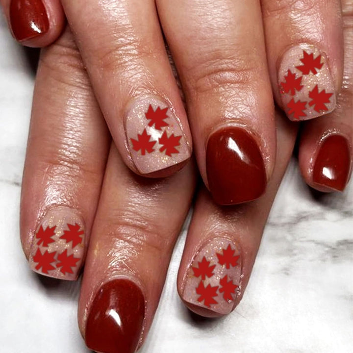 French Tip Press on Nails Short Square Fake Nails with Leopard Print French Bow Designs Nude Glue on Nails Press Ons Glossy False Nails Reusable Cute Stick on Nails for Women 24 Pcs
