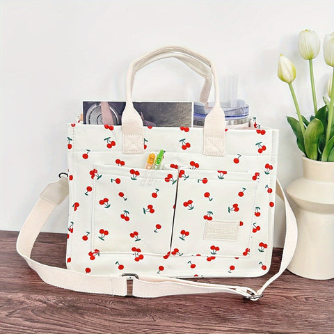 Women's Nylon Material Tote Bag With Multiple Compartments, Versatile And Practical Handbag - Total Trends Fusion
