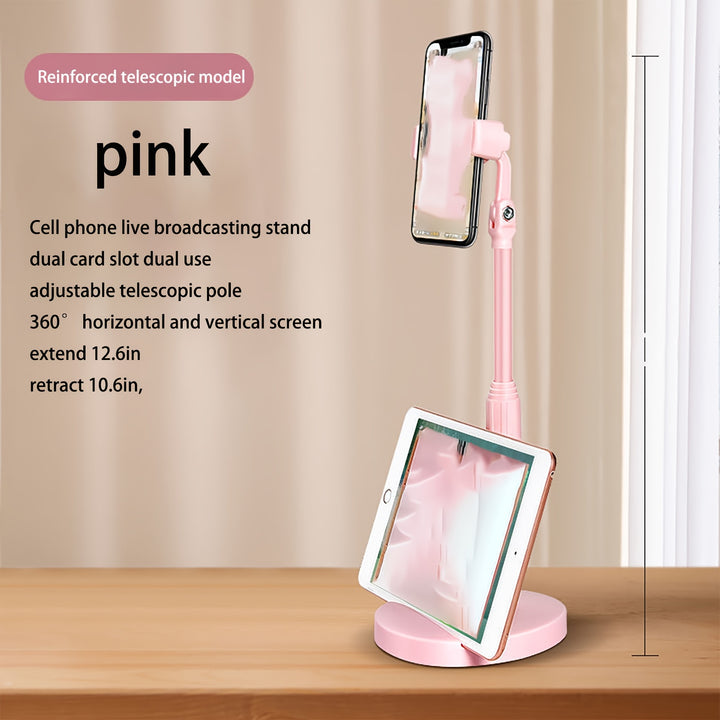 Multi-functional Desktop Stand Slot Cell Phone Holder Strong Load-bearing Capacity Telescopic Height 360° Rotation - Total Trends Fusion