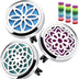 Car Diffuser Vent Clip - 30mm Aromatherapy Essential Oil Car Diffuser Vent Clips with 36 Refill Pads (3 Lotus Vent Clips, Metal) - Total Trends Fusion