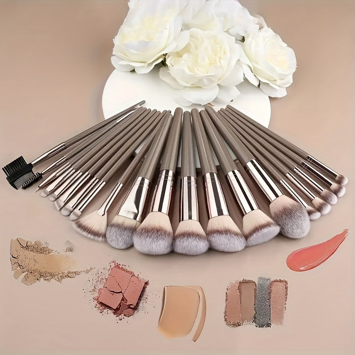Complete Function Makeup Brush Kit Premium Synthetic Eyeshadow Foundation Face Blending Blush Brush Concealer Eye Makeup Brush Set Ideal For Makeup Beginner Artist - Total Trends Fusion