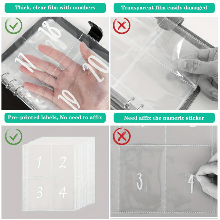 [Upgraded version]1 Piece 100 Envelope Saving Challenge Binder, Budget Binder, Money Saving Challenge Book, Notebook, Money Organizer, Budget Planner Book for Budgeting, New Year gift - Total Trends Fusion