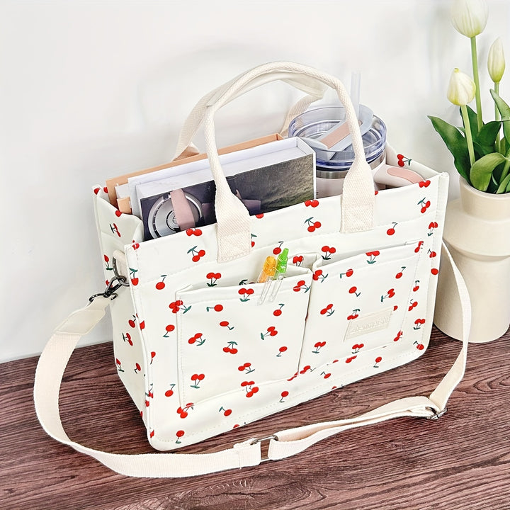Women's Nylon Material Tote Bag With Multiple Compartments, Versatile And Practical Handbag - Total Trends Fusion