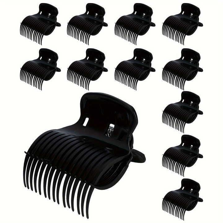 12 Curling Clips Set - Hot Curling, Root Lift, and Easy Styling Hair Accessories for Salon-Quality Curls - Total Trends Fusion