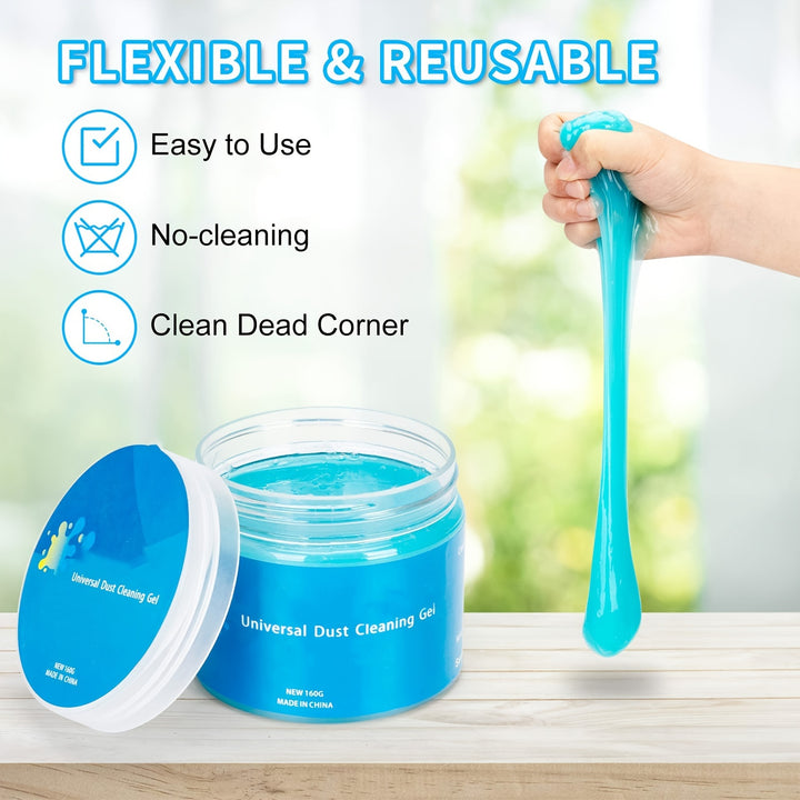 Motomate Car Cleaning Gel, Blue, Car Crevice Cleaner Slime, For Auto Air Vent Interior Detail, Removal For Car Putty, Cleaning Keyboard Cleaner - Total Trends Fusion