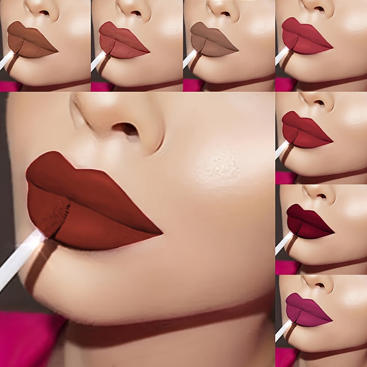 High Pigmented Matte Lip Glaze - Long-Lasting, Smudge Proof, Liquid Lipstick Makeup (8 Colors) Valentine's Day Gifts, Women's Day Gift Mother's Day Gift