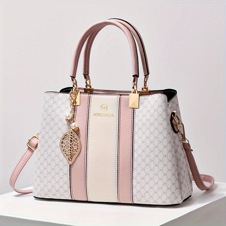 Fashionable texture and versatile large capacity printed letter handbag - Total Trends Fusion