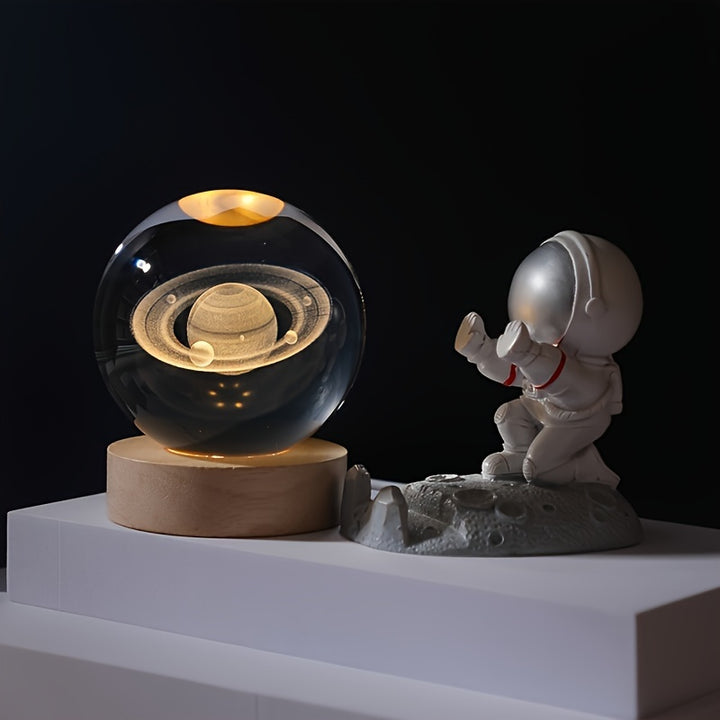 Creative 3D Solar Galaxy, Milky Way Interior, Carved Luminous Crystal Ball, Night Light, Senior Gifts, Graduation Season, Birthday Gifts, Girlfriends, Objects, Teachers, Classmates, Halloween, Christmas, Valentine's Day - Total Trends Fusion