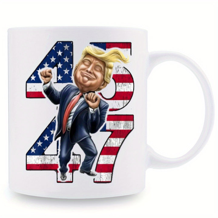Trump 2024 Re-Election Celebration Coffee Mug - 11oz Ceramic, Insulated & Reusable, Perfect Gift for Patriotic Trump Fans on Birthdays, Thanksgiving, Christmas