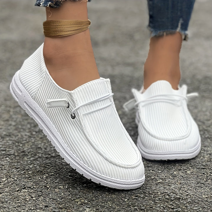 Women's Fashionable Solid Color Sports Shoes, Comfortable, Breathable And Lightweight Skateboard Shoes, Casual Daily Wear - Total Trends Fusion