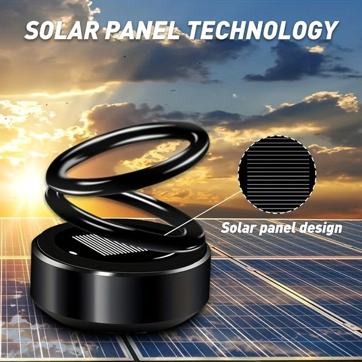 3 pcs Solar rotating double ring hanging car aromatherapy decoration Cool solar double ring hanging car perfume Refillable solar car air freshener Solar creative car perfume Creative three-piece car perfume decoration - Total Trends Fusion