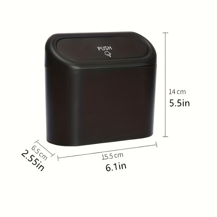 1pc Car-mounted Trash Can, Car Mini Garbage Bin, Car Storage Box, Car Organizer, Car Essential Accessories - Total Trends Fusion