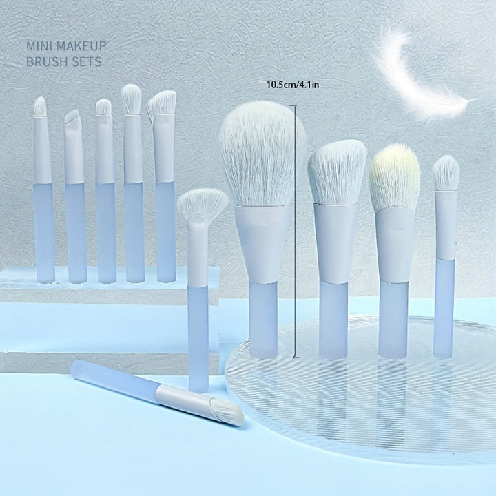 Portable Travel Supplies Mini makeup brush set, Loose Powder Brush Contour Brush Eyeshadow Brush Eyebrow Brush Concealer Brush Kit, Professional Makeup Brushes Essential Cosmetics Ideal Gift - Total Trends Fusion