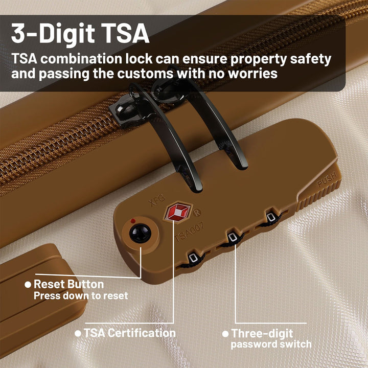 Expandable Suitcase Set Luggage Sets, 20 inch Carry On Luggage - Travel Duffel Bag with TSA Lock and Double Spinner Wheels - Total Trends Fusion