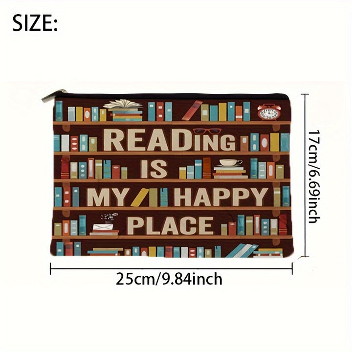 Chic Waterproof Cosmetic Bag for Women - Perfect Gift for Readers, Librarians & Book Lovers - Ideal for Travel & Everyday Use - Total Trends Fusion