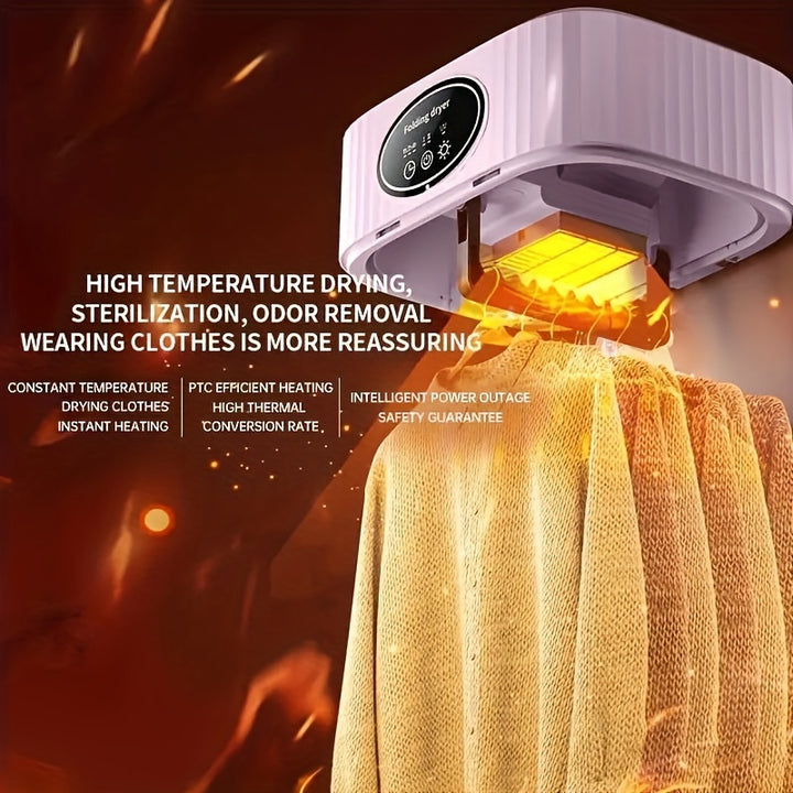 Portable Clothes Dryer, Mini Dryer Machine With Timing Function Equipped - Compact And Convenient Drying Solution For Apartment, Dorm, RV - Quick And Easy To Use Compact Dryer Machine With Dryer Bag For Delicate Garments - Total Trends Fusion