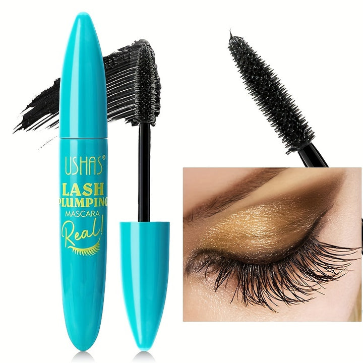 Ushas Big Lash Mascara, Extreme Black, Curling And Lengthening, Long-Lasting Formula, Waterproof, Smudge-Proof, 24-Hour Wear - Total Trends Fusion