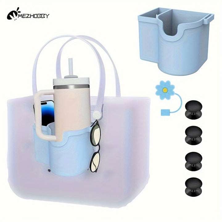 MEZHOBBY Cup Holder Bag Accessories, With Silicone Cup Holder, Phone Holder, Sunglasses Holder And Silicone Straw Stopper - Total Trends Fusion