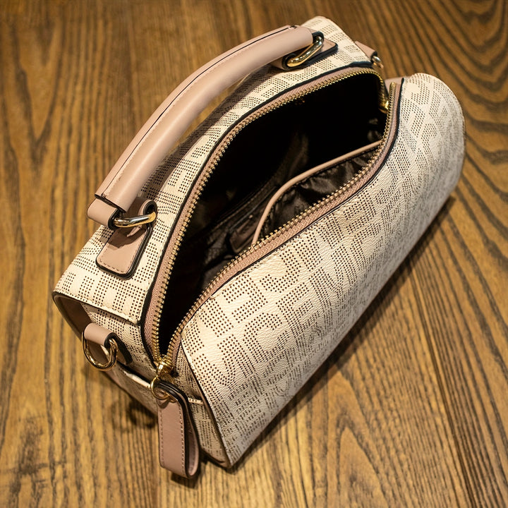 Designer Print Crossbody Bag, Women's Versatile Shoulder Handbag, Elegant Top Handle Purse - Total Trends Fusion