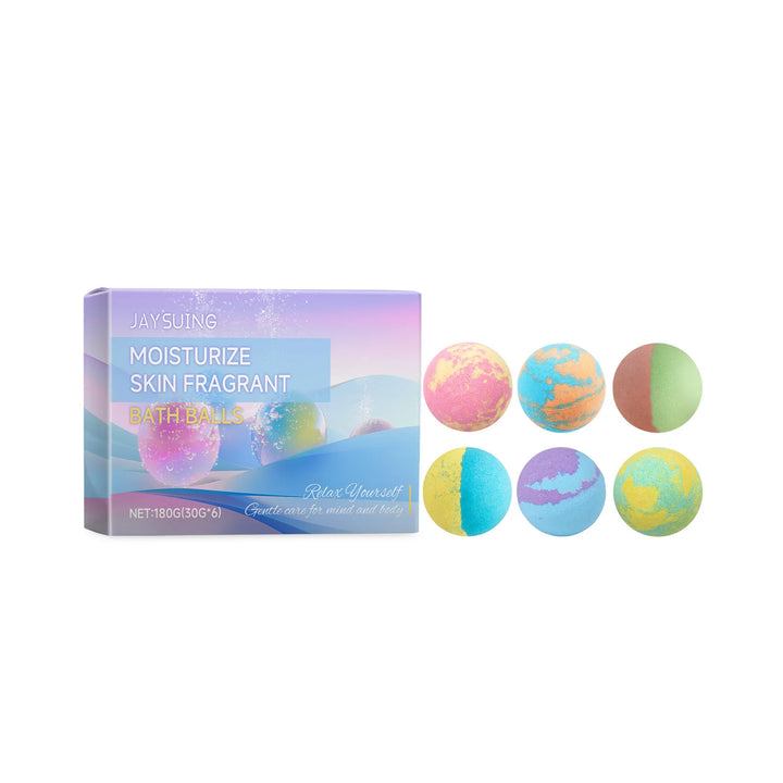 Jaysuing 30gx6pcs Bubble Bath Bombs Aroma Exfoliating Relief Relaxing Aromatherapy Body Wash Cleansing Floral Scent Bombs Shower