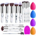 16Pcs Makeup Brushes Set, 4Pcs Beauty Blender Sponge Set and 1 Brush Cleaner, Premium Synthetic Foundation Brushes