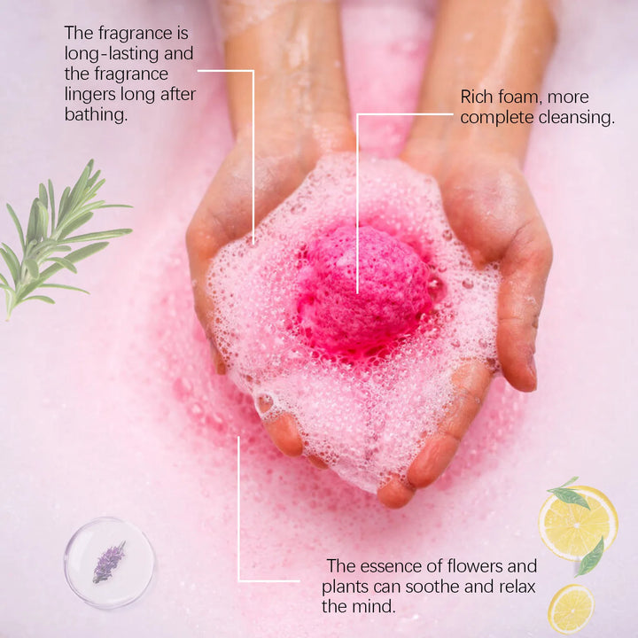 Jaysuing 30gx6pcs Bubble Bath Bombs Aroma Exfoliating Relief Relaxing Aromatherapy Body Wash Cleansing Floral Scent Bombs Shower