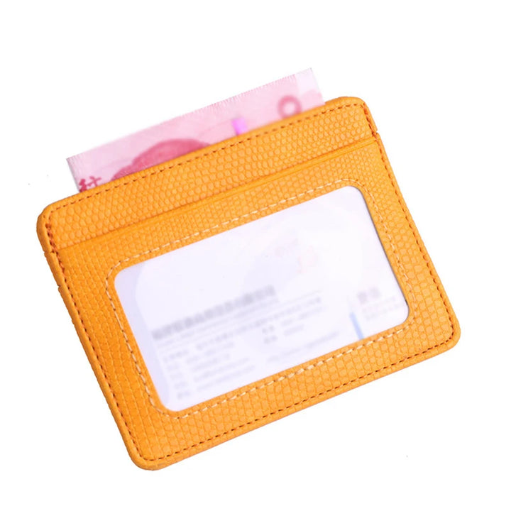 Portable Double Sided Lizard Pattern Card Wallet Id Holders Porte Carte Women Men Slim Wallet Change Purse Travel Wallet Holder