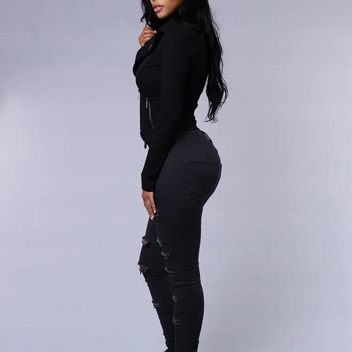 Hot sale ripped jeans for women sexy skinny denim jeans fashion street casual pencil pants female spring and summer clothing - Total Trends Fusion