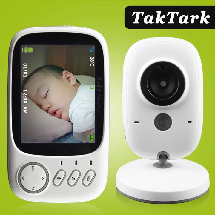 3.2 inch Wireless Video Color Baby Monitor High Resolution Baby Nanny Security Camera  Night Vision Temperature Monitoring