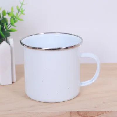 "Pink Letter Flowers Enamel Coffee Mug | Bridal Party & Wedding Gift"