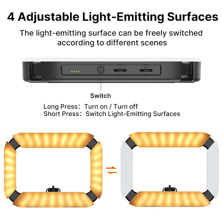 Ulanzi U200 U-200 Smartphone Video Rig LED Video Light 2 in 1 Ring Light Cold Shoe for Microphone Tiktok Youtube Live Rig Light - Total Trends Fusion