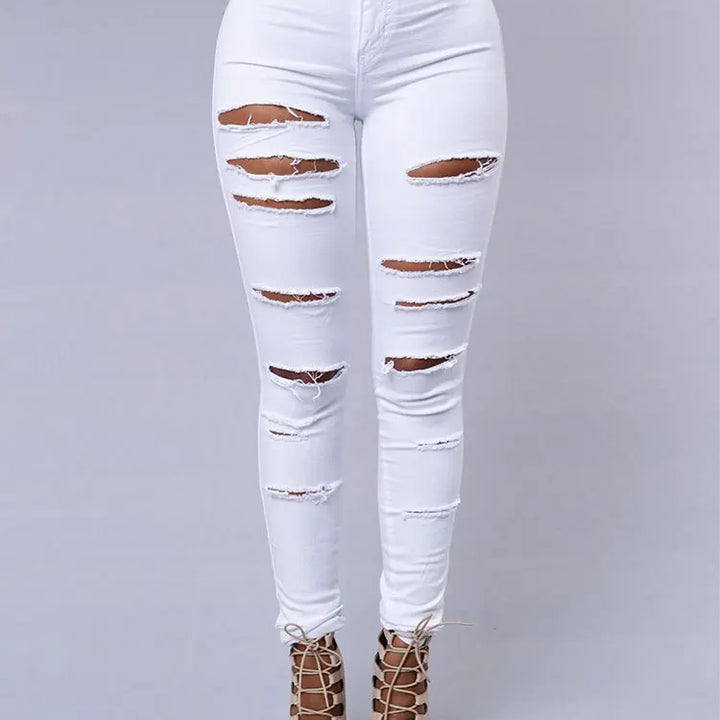 Hot sale ripped jeans for women sexy skinny denim jeans fashion street casual pencil pants female spring and summer clothing - Total Trends Fusion