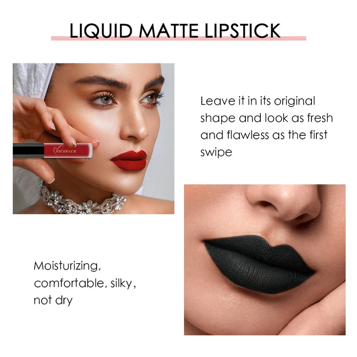 Waterproof Matte Lipgloss Lasting Nude Liquid Lipstick Cosmetic Women Lip Tint Makeup Lip Stain