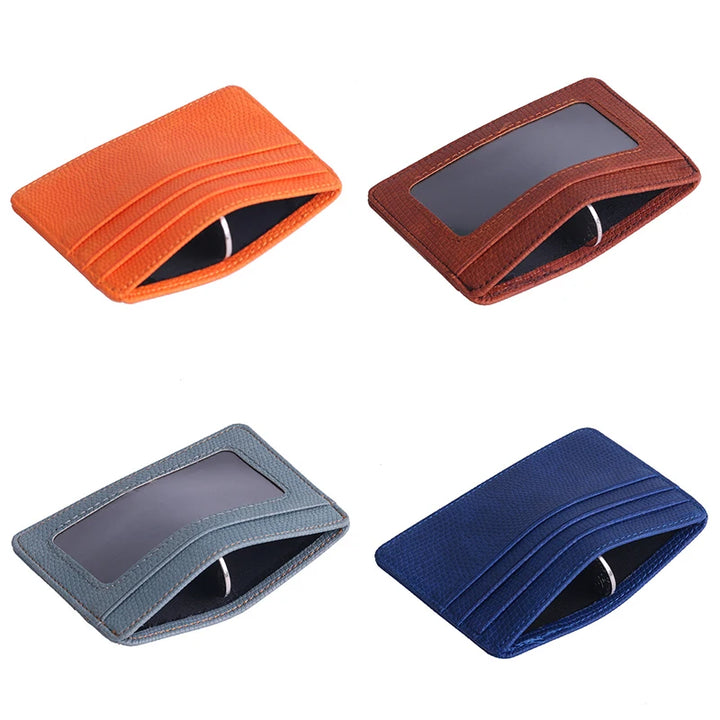 Portable Double Sided Lizard Pattern Card Wallet Id Holders Porte Carte Women Men Slim Wallet Change Purse Travel Wallet Holder