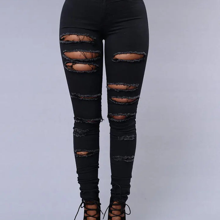 Hot sale ripped jeans for women sexy skinny denim jeans fashion street casual pencil pants female spring and summer clothing - Total Trends Fusion