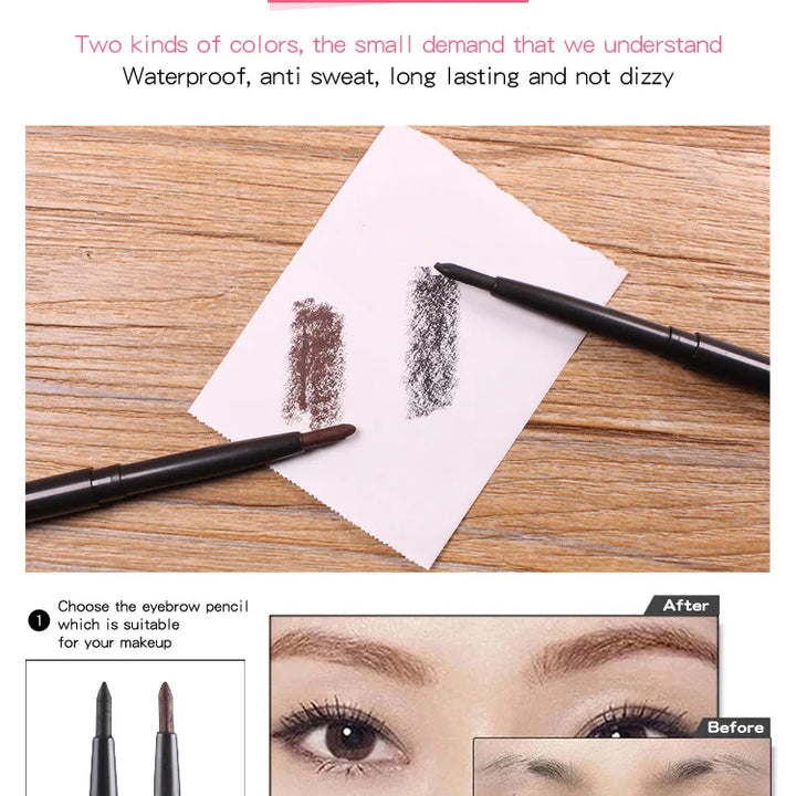 1Pcs Waterproof Black Brown Smooth Eyeliner Pencil Permanent Makeup Eyleliner Pen Long Lasting Automatic Eyes Makeup Tools