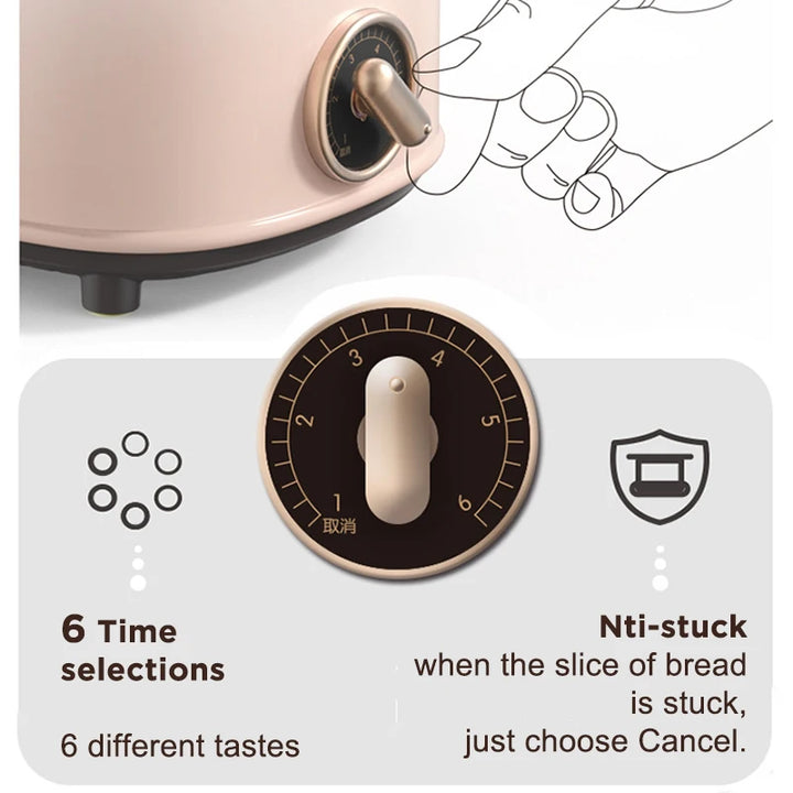 Bread Toaster for sandwiches Waffle maker electric kitchen Double Oven 220V mini Toaster hot air convection for headed bread - Total Trends Fusion