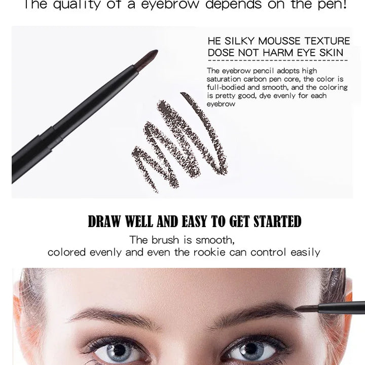 1Pcs Waterproof Black Brown Smooth Eyeliner Pencil Permanent Makeup Eyleliner Pen Long Lasting Automatic Eyes Makeup Tools