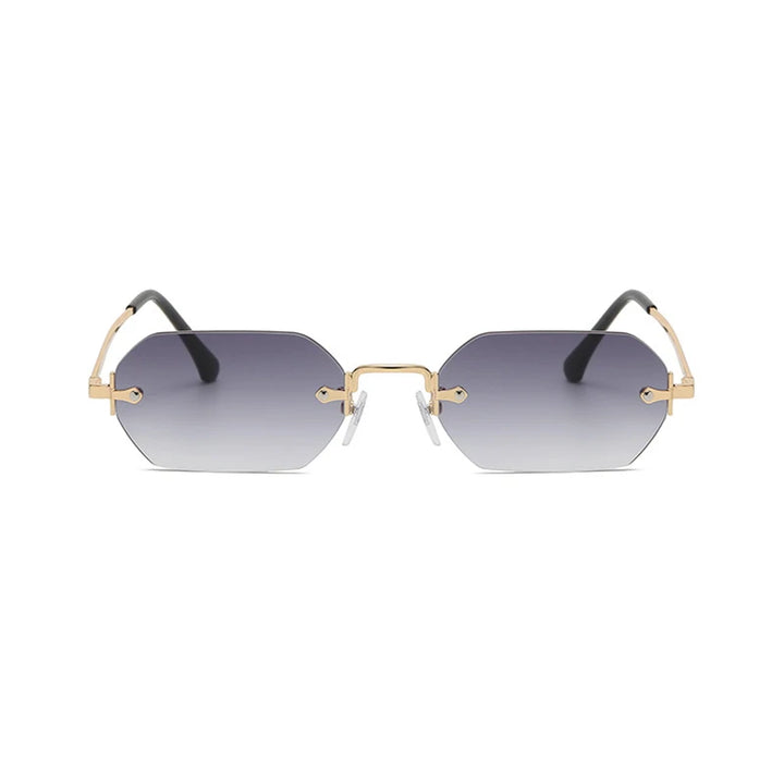 Fashion Vintage Rimless Square Sunglasses Women Men Luxury Brand Designer Popular Travel Small Frame Sun Glasses Sexy Ladies