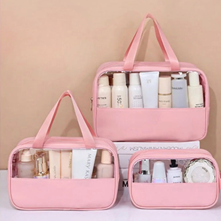 Portable Travel cosmetic bag Women Transparent Makeup Bag Large-Capacity Bath Wash Bags Multifunction Waterproof Storage Case